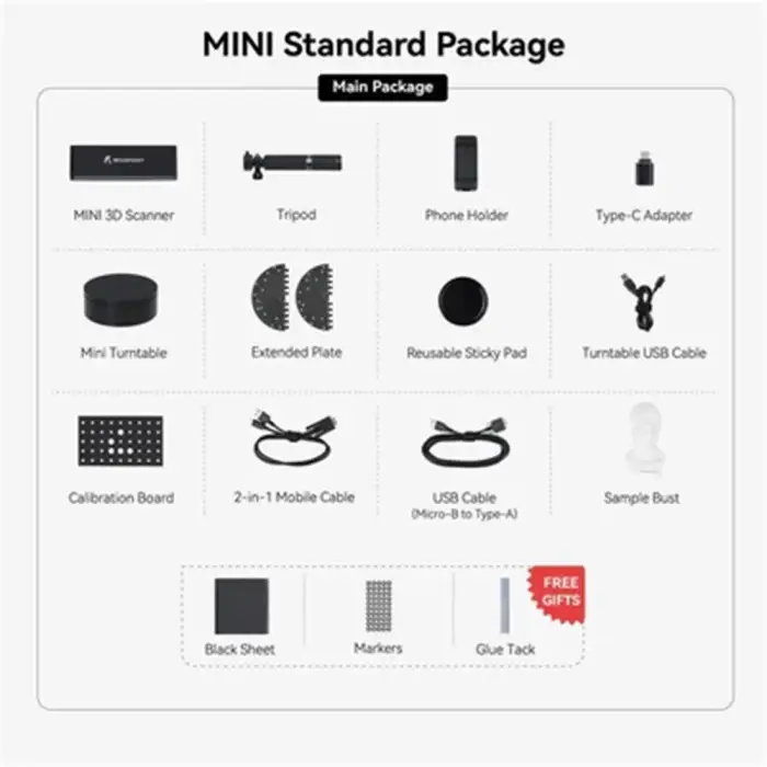 Revopoint Mini 3D Tarayıcı - Standart Paket