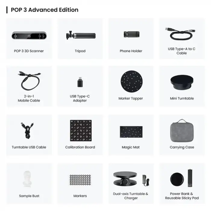 Revopoint Pop 3 Plus Advanced Edition 3d Scanner