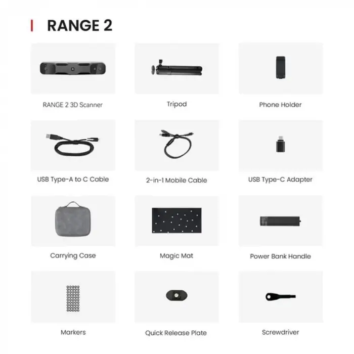 Revopoint Range 2 Standart 3D Tarayıcı