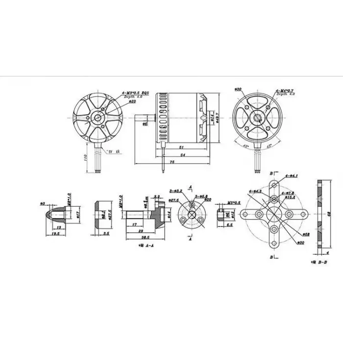 SUNNYSKY X4125 480 KV Drone Motoru