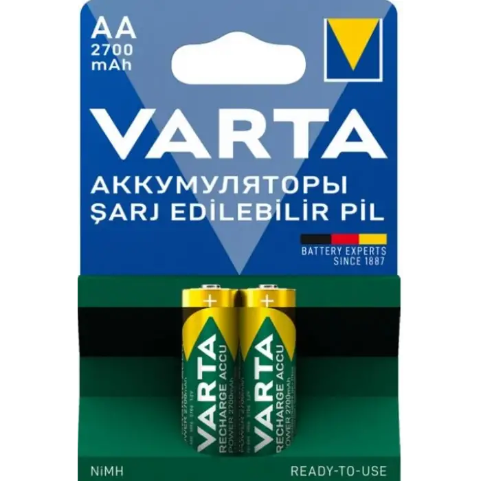 Varta 1.2V 2700mah AA ŞARJLI 2Lİ KALEM PİL
