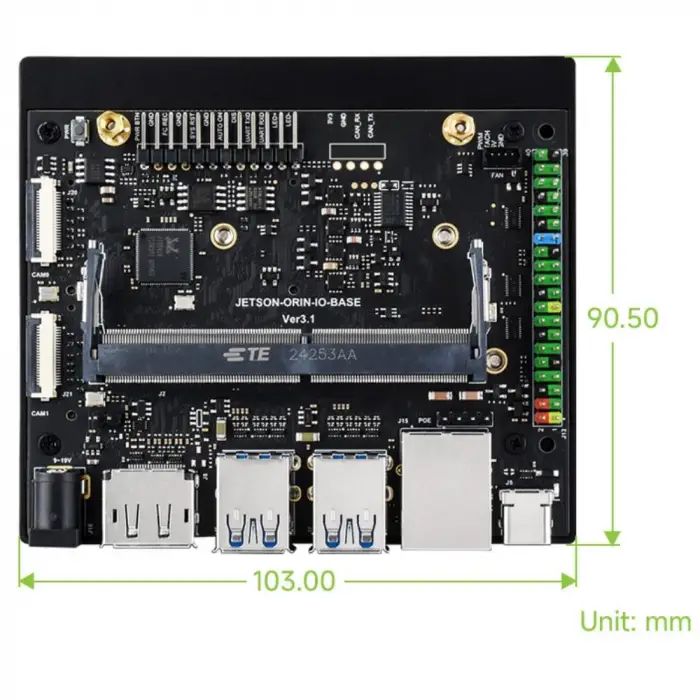 Waveshare Jetson Orin Nano/Orin NX Base Kartı