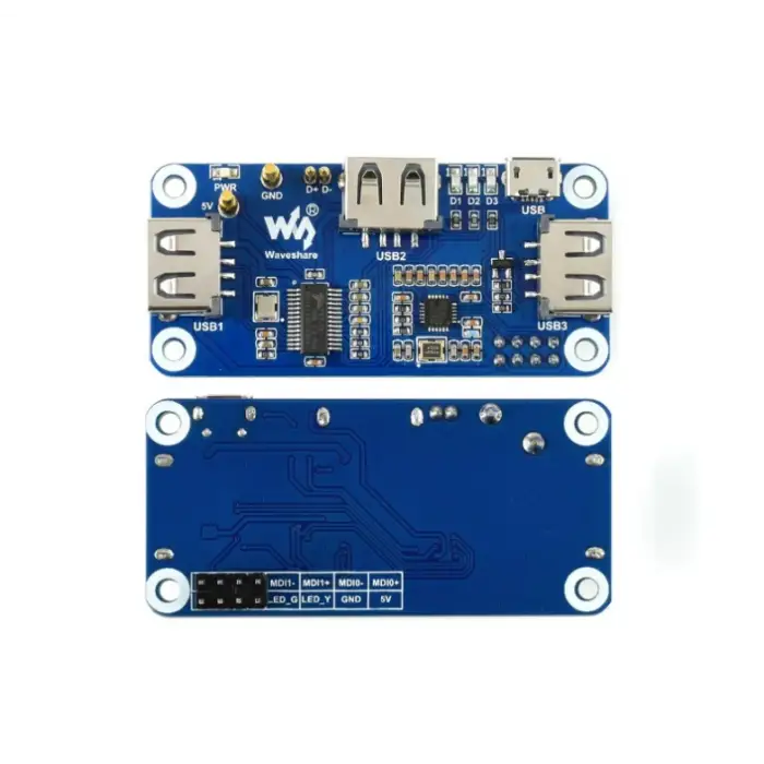 Waveshare Pi Zero Uyumlu PoE Ethernet/USB Hub HAT