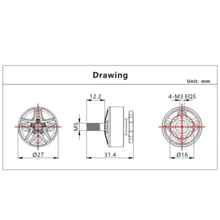 Yuki Edition VCI 2207 PRO 2110KV 4-6S FPV Yarış Drone Motoru