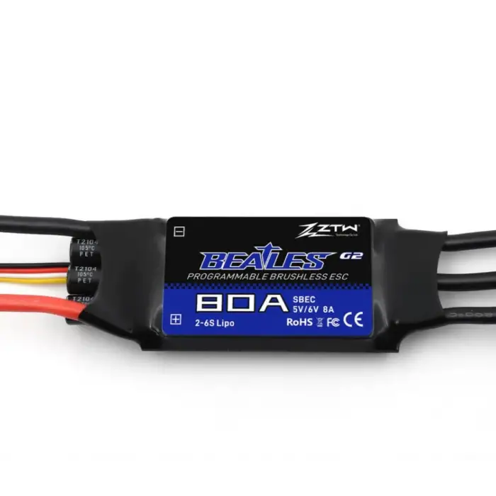 ZTW Beatles G2 80A ESC 32-Bit 2-6S (SBEC 5-6V 8A)