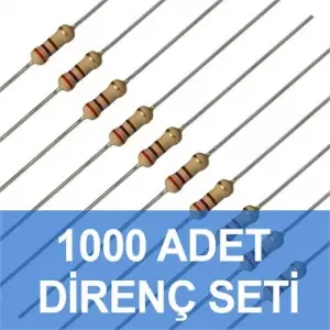 1000 Adet Süper Direnç Seti 1/4w, Direnç Paketi, Direnç Kiti