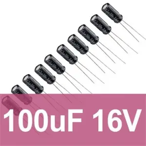 100uF 16V Elektrolitik Kondansatör