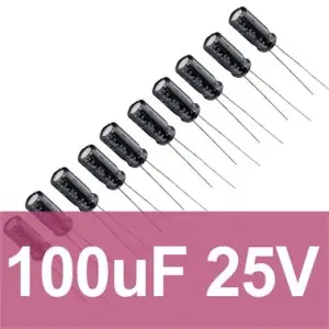 100uF 25V Elektrolitik Kondansatör