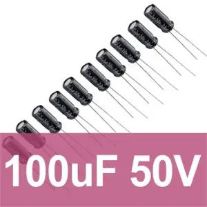 100uF 50V Elektrolitik Kondansatör