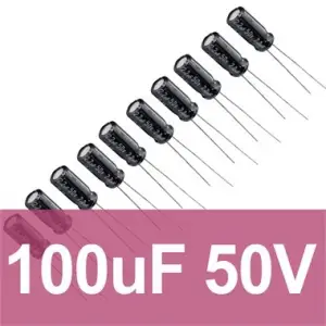 100uF 50V Elektrolitik Kondansatör