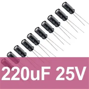 220uF 25V Elektrolitik Kondansatör