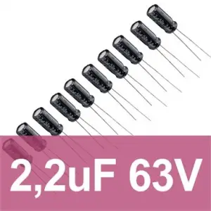 2.2uF 63V Elektrolitik Kondansatör