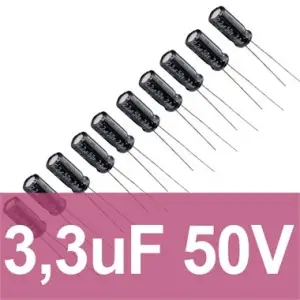 3.3uF 50V Elektrolitik Kondansatör