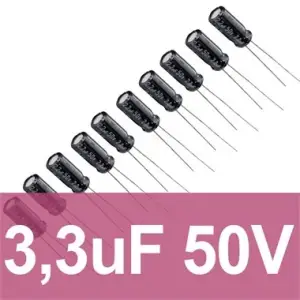 3.3uF 50V Elektrolitik Kondansatör