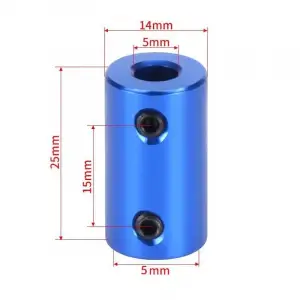 3D Yazıcı 5x5mm Sabit Kaplin Şaft