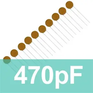 470pF Seramik Kondansatör - Mercimek Kapasitör