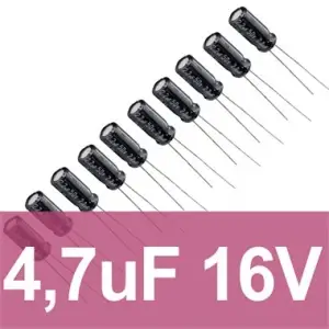 4.7uF 16V Elektrolitik Kondansatör