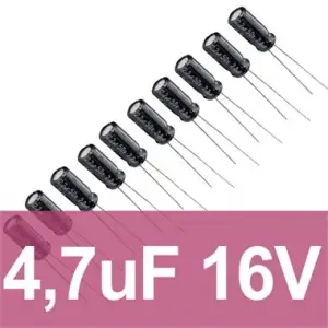4.7uF 16V Elektrolitik Kondansatör