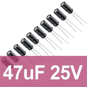 47uF 25V Elektrolitik Kondansatör