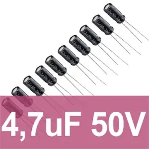 4.7uF 50V Elektrolitik Kondansatör