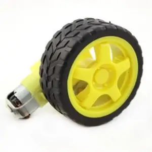 65mm Plastik Tekerlek + Mini DC Motor
