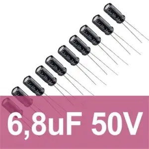 6.8uF 50V Elektrolitik Kondansatör
