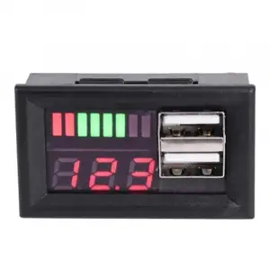 Dijital Led Ekran Usb 5V 2A Voltmetre