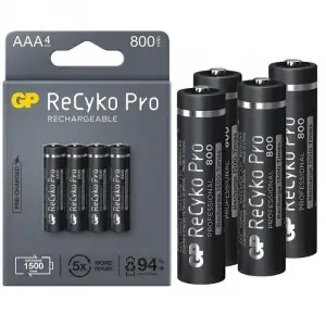 Gp ReCyko Pro GP85AAAHCB-2EB4 800 mAh Şarjlı AAA İnce Kalem Pil 4lü Paket