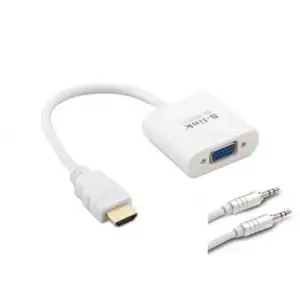HDMI to VGA + Ses Dönüştürücü (Aux kablosu hediye)