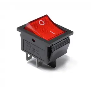 KCD2 On/Off Rocker Anahtar Kırmızı Işıklı 4 Pin