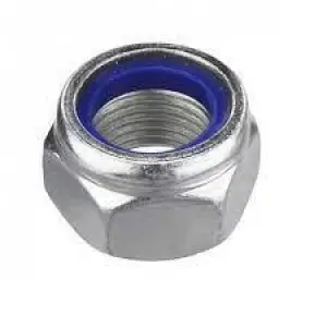 M4 Fiberli Somun DIN985 Çelik Beyaz