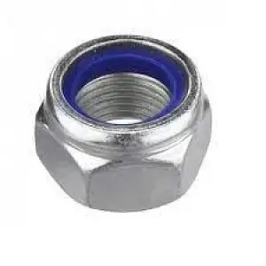 M4 Fiberli Somun DIN985 Çelik Beyaz