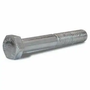 M6x45mm Civata Beyaz Altıköşe Yarım Diş