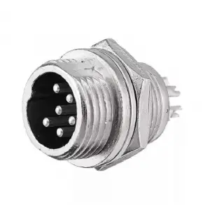 Mike Konnektör 12mm 6 Pin - Erkek