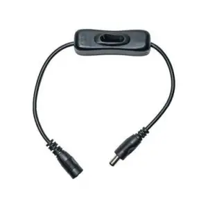 On-Off Butonlu DC Barrel Kablo - Anahtarlı DC Adaptör Uzatma Kablosu