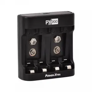 Power-Xtra PX200 Ni-Mh-Ni-Cd AA-AAA-9V Şarj Cihazı