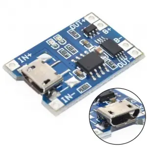 TP4056 Lipo Pil Korumalı Şarj Modülü - 1S 3.7V Mini Usb