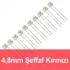 4.8mm Şeffaf Kırmızı Mantar LED