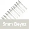 5mm Şeffaf Beyaz Diyot LED