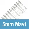 5mm Şeffaf Mavi Diyot LED