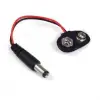 9V Pil Başlığı - DC Barrel Soket Çıkışlı Güç Kablosu Jack