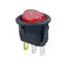 Işıklı ON/OFF Anahtar Yuvarlak 20mm DC 12V