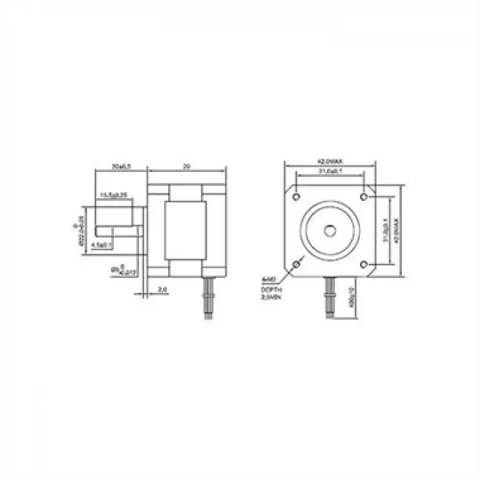 17HS08-1004S Nema 17 Step Motor | 3D Yazıcı CNC Motor