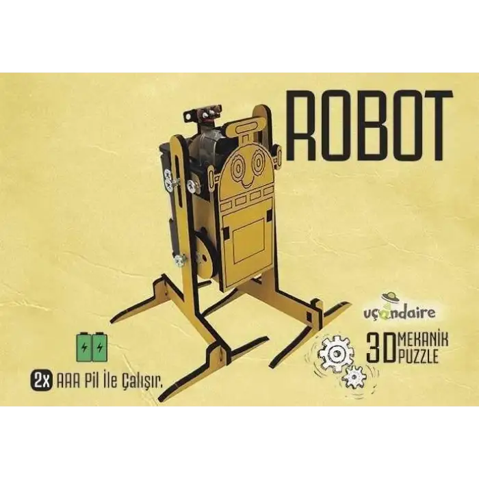 3d Mekanik Puzzle Eğitici Oyuncak Robot