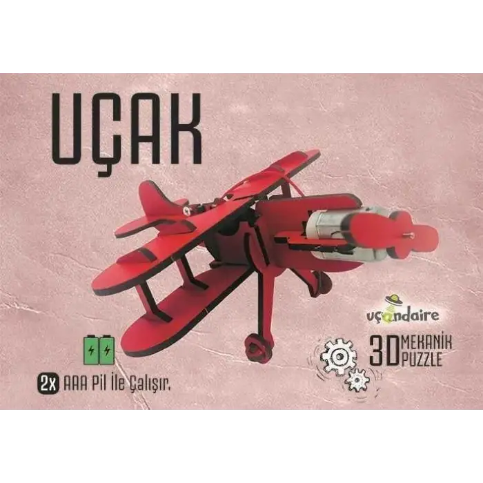 3d Mekanik Puzzle  Eğitici Oyuncak  Uçak