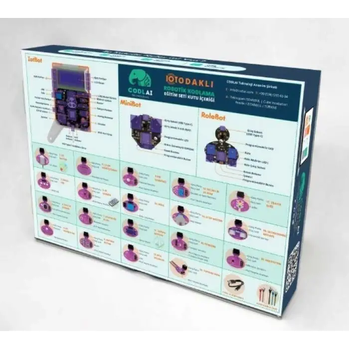 Codlai ProSet IoT Tabanlı Robotik Kodlama Seti (Minibot + Rolebot + IoTBot + 19 Sensör)