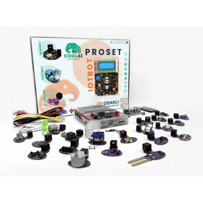 Codlai ProSet IoT Tabanlı Robotik Kodlama Seti (Minibot + Rolebot + IoTBot + 19 Sensör)