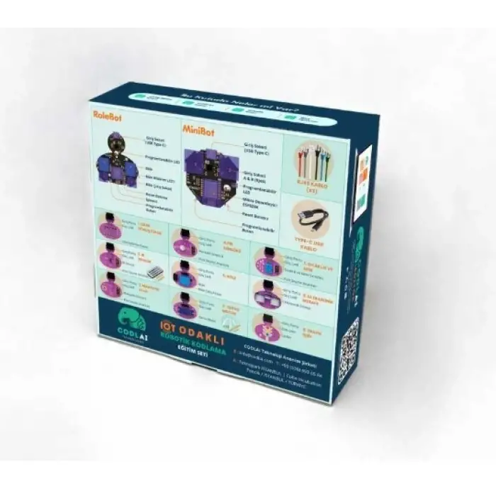 Codlai ProjeSet IoT Tabanlı Robotik Kodlama Seti (Minibot + Rolebot + 9 Sensör)