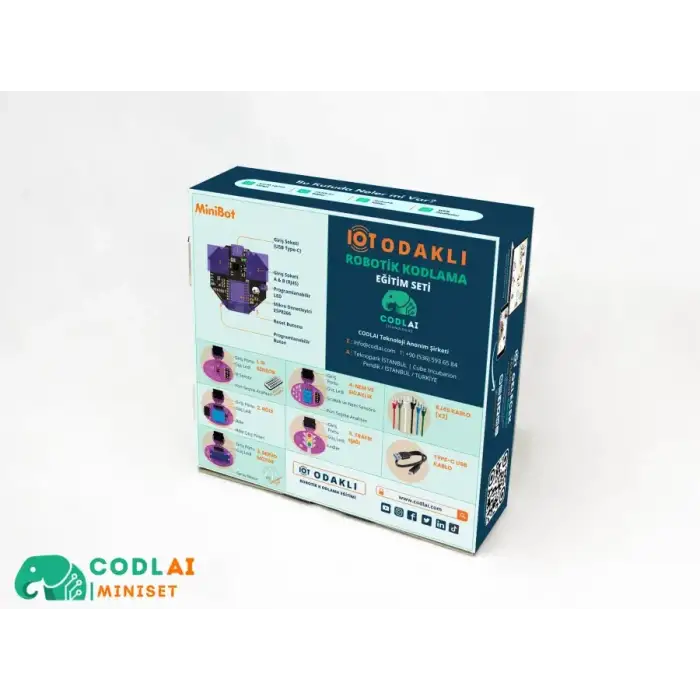 Codlai MiniSet IoT Tabanlı Robotik Kodlama Seti (Minibot + 5 Sensör)