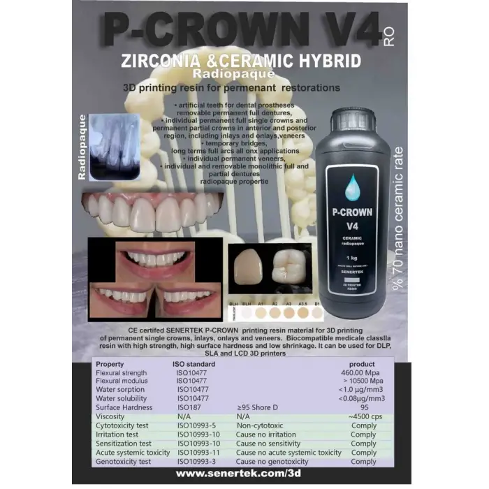 Senertek P-Crown V4 Dental Kalıcı Kron Reçinesi
